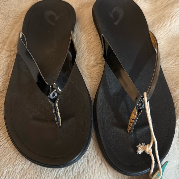 Olukai Ross Hash Women's Sandals Black - Picture 1 of 7